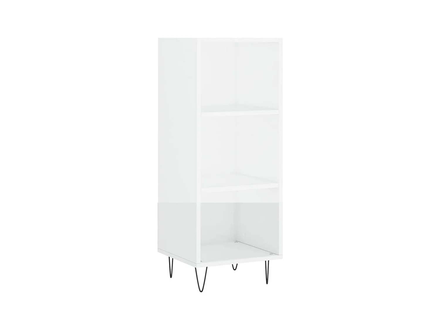 Buffet blanc brillant 34,5x32,5x90 bois d'ingénierie