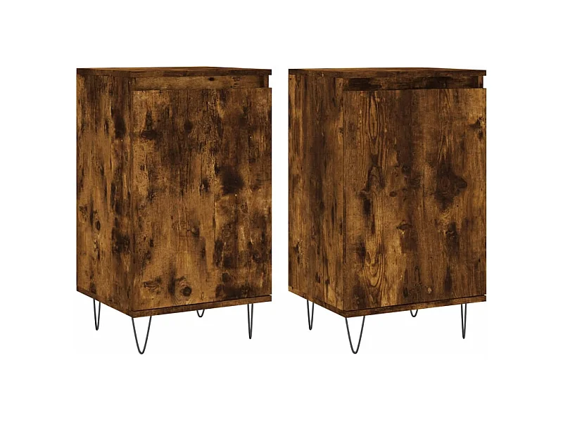 Buffets 2 pcs chêne fumé 40x35x70 bois d'ingénierie