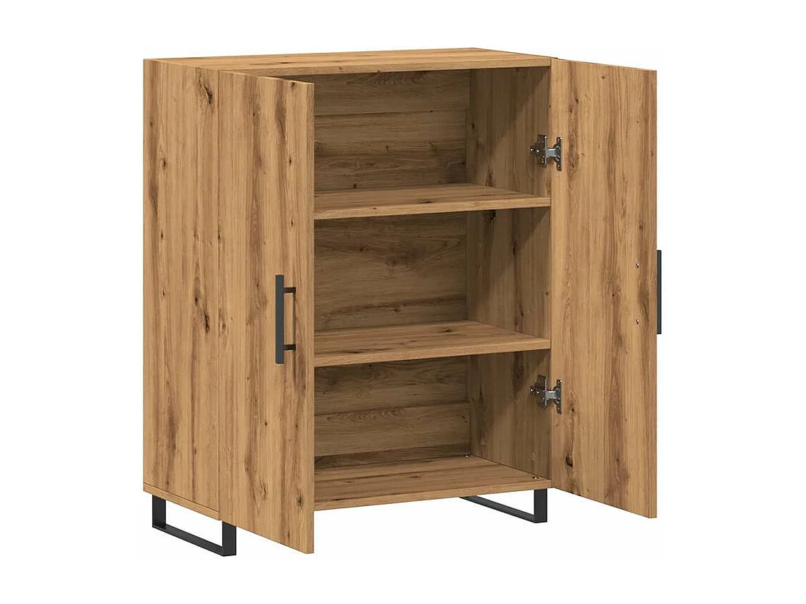 Buffet chêne artisanal 69,5x34x90 bois d'ingénierie