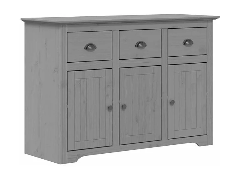 Buffet BODO gris 115,5x44x80 bois massif de pin