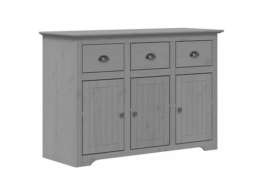 Buffet BODO gris 115,5x44x80 bois massif de pin