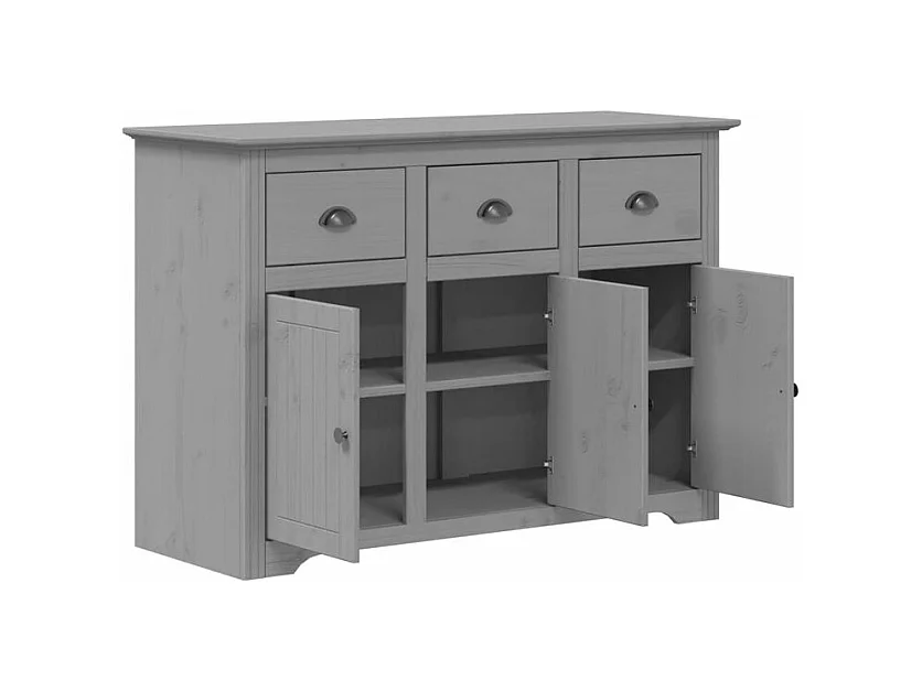 Buffet BODO gris 115,5x44x80 bois massif de pin