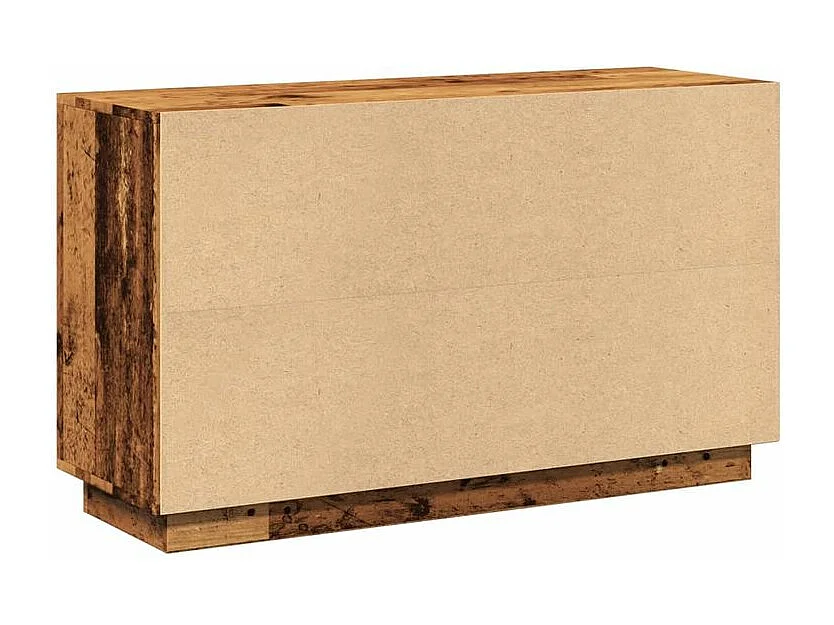 Petit buffet 2 portes 1 étagère extérieure 102cm – Modèle Novila-Couleur Marron noisette