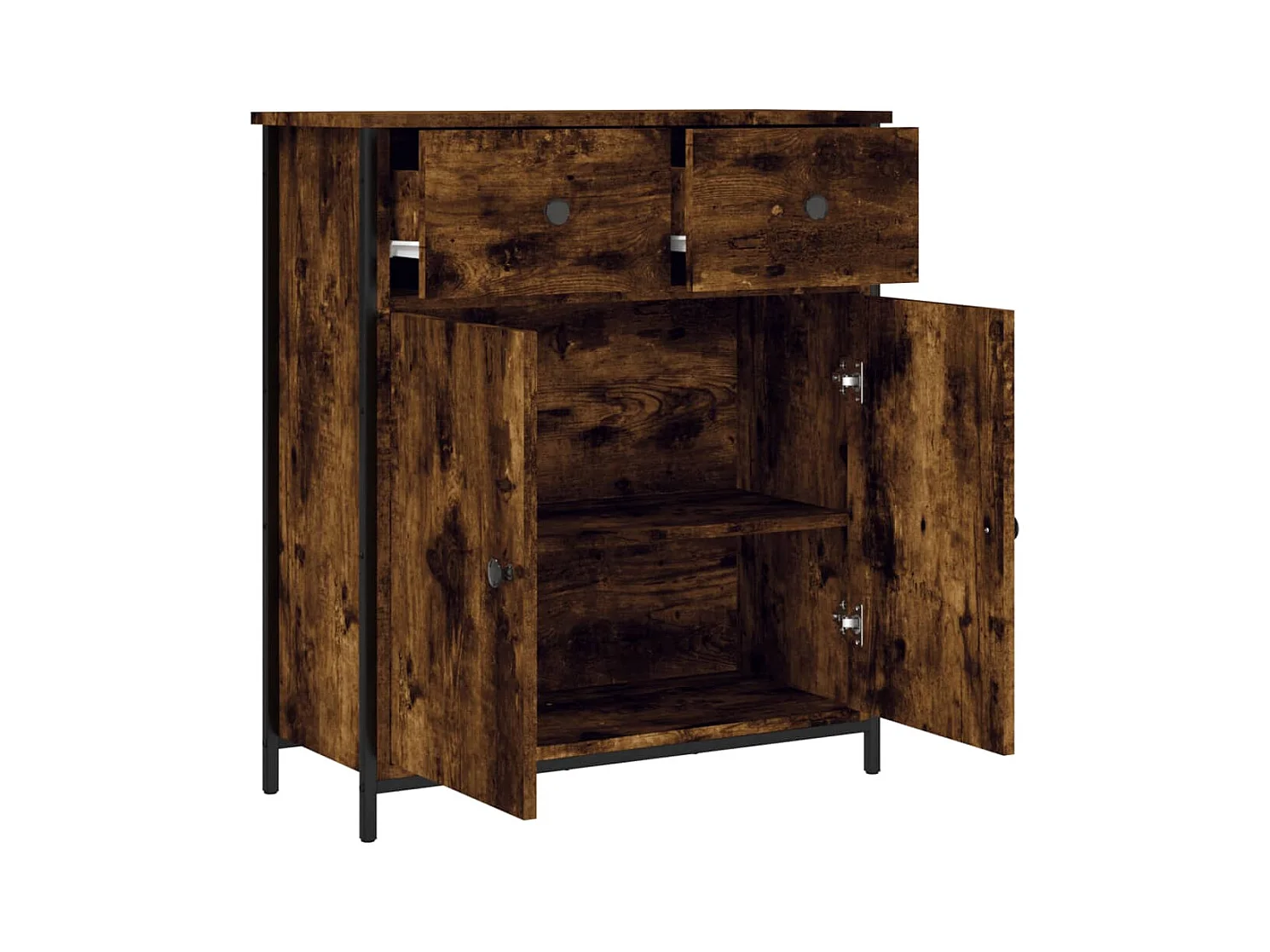 Buffet chêne fumé 70x30x80 bois d'ingénierie