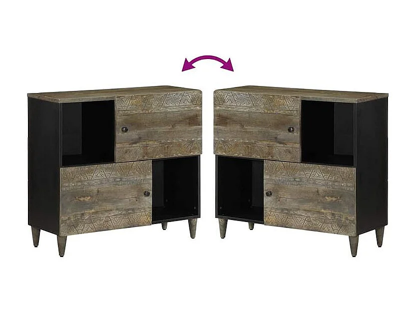 Buffet 80x33x75 bois massif de manguier