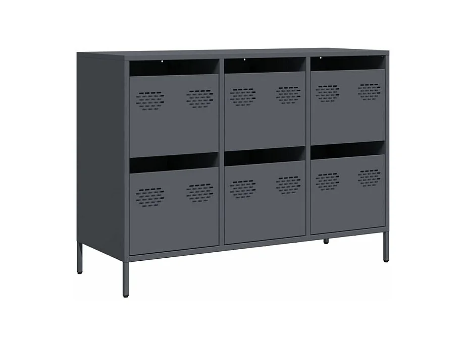 Buffet anthracite 101,5x39x73,5 acier laminé à froid