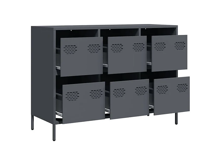 Buffet anthracite 101,5x39x73,5 acier laminé à froid