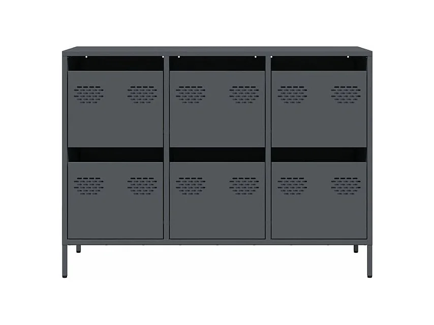 Buffet anthracite 101,5x39x73,5 acier laminé à froid