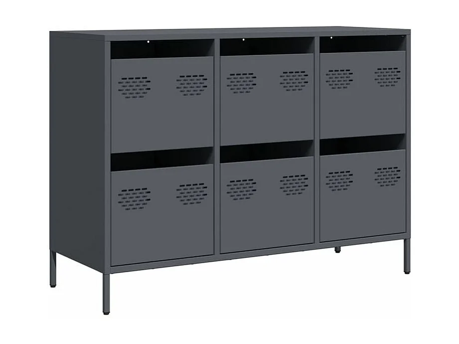 Buffet anthracite 101,5x39x73,5 acier laminé à froid