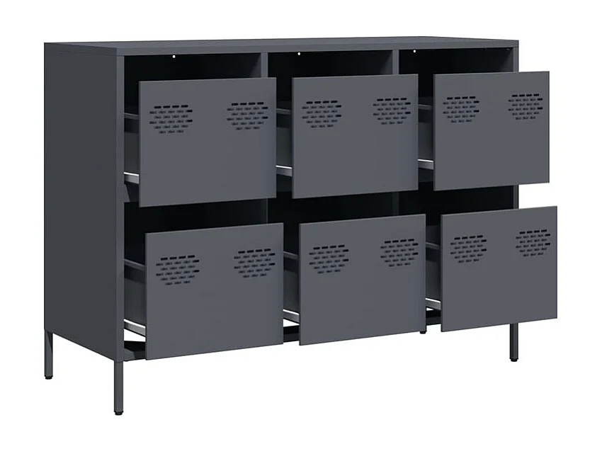 Buffet anthracite 101,5x39x73,5 acier laminé à froid
