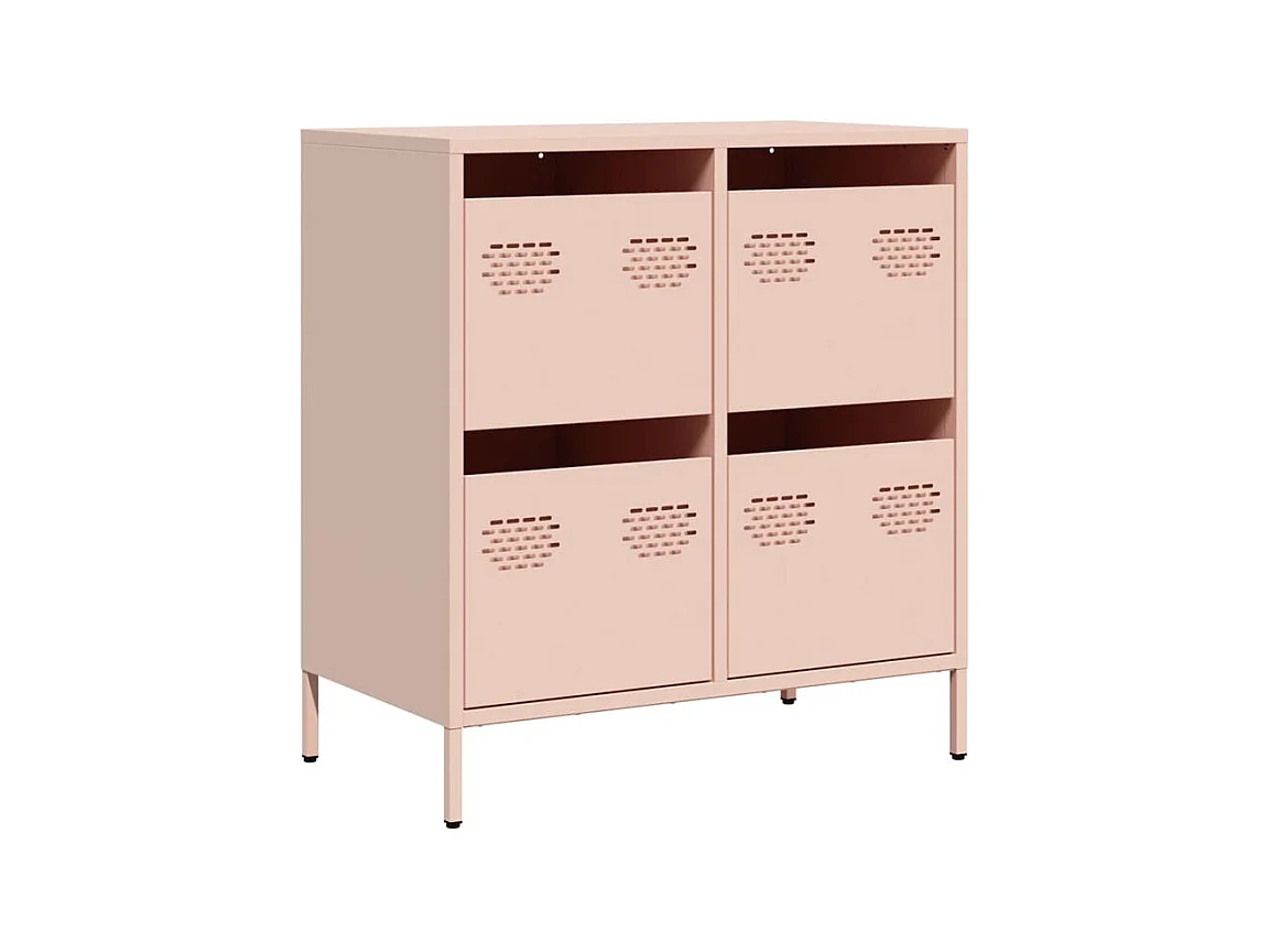 Buffet rose 68x39x73,5 acier laminé à froid