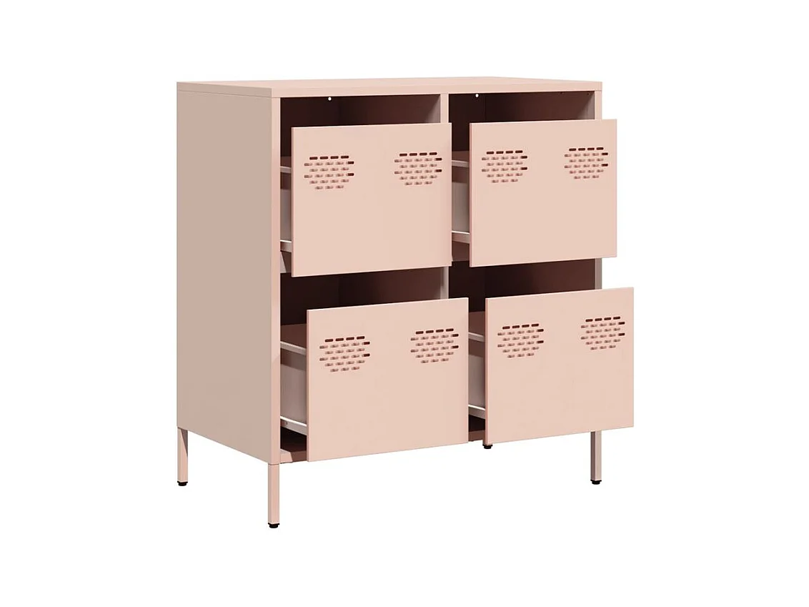 Buffet rose 68x39x73,5 acier laminé à froid