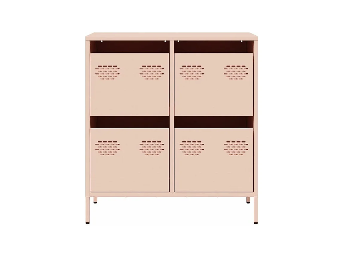 Buffet rose 68x39x73,5 acier laminé à froid