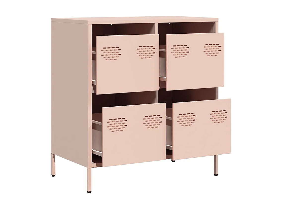 Buffet rose 68x39x73,5 acier laminé à froid