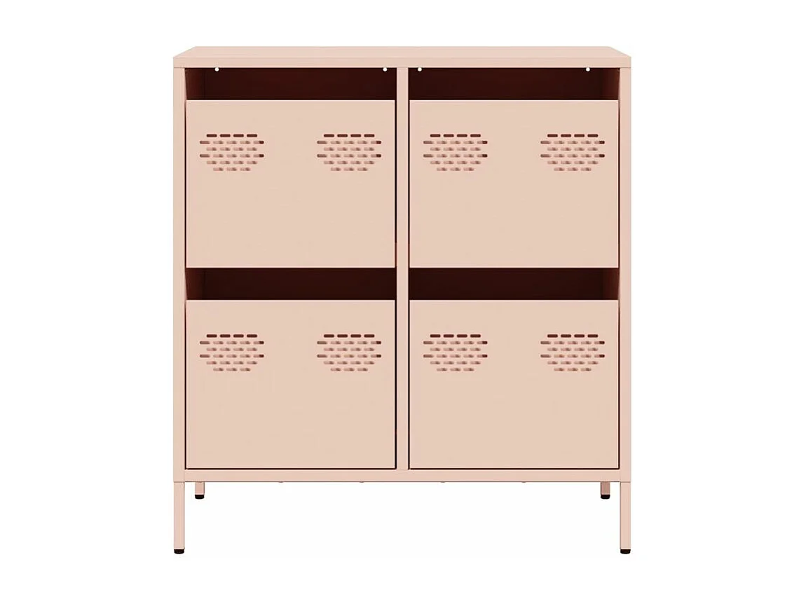 Buffet rose 68x39x73,5 acier laminé à froid