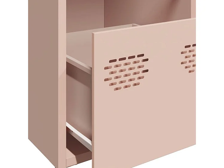 Buffet rose 68x39x73,5 acier laminé à froid