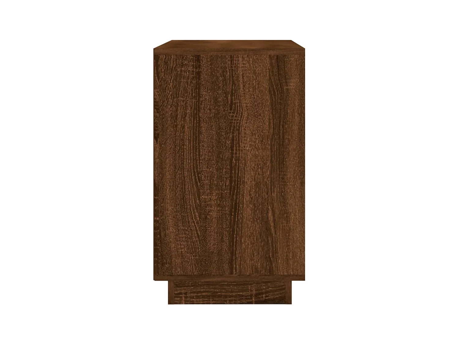 Petit buffet 2 portes 1 étagère extérieure 102cm – Modèle Novila-Couleur Chêne brun
