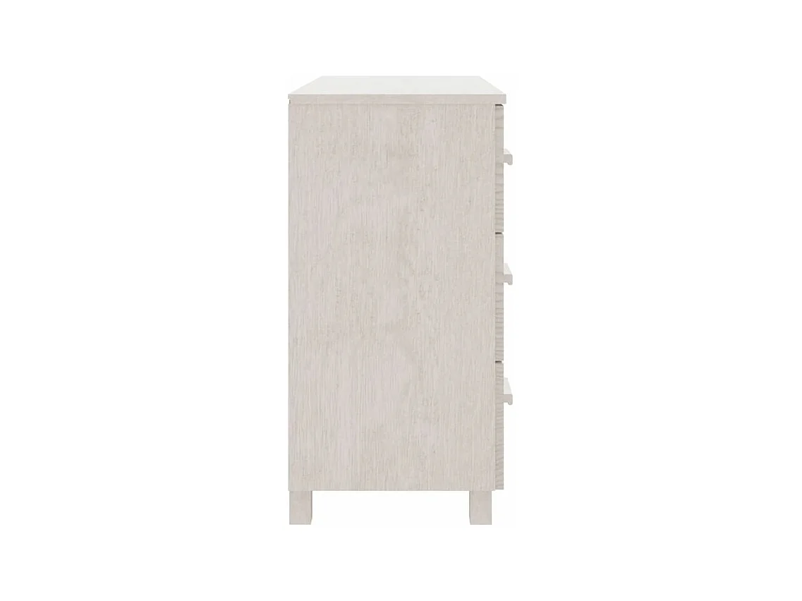 Buffet HAMAR Blanc 90x40x80 Bois massif de pin