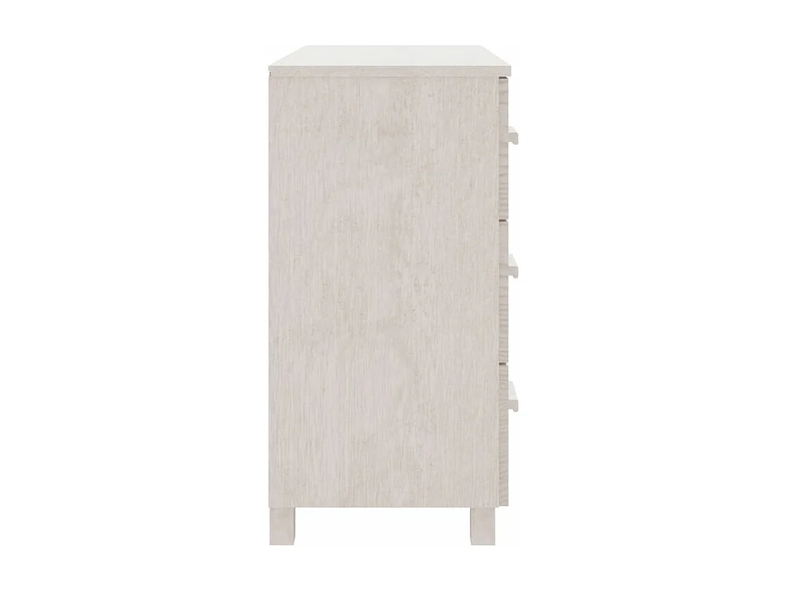 Buffet HAMAR Blanc 90x40x80 Bois massif de pin