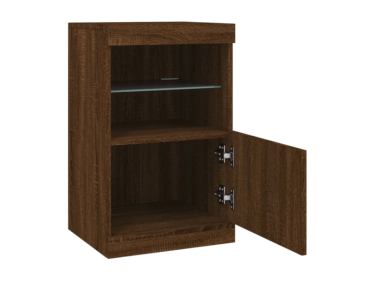 Buffet avec lumières LED chêne marron 41x37x67