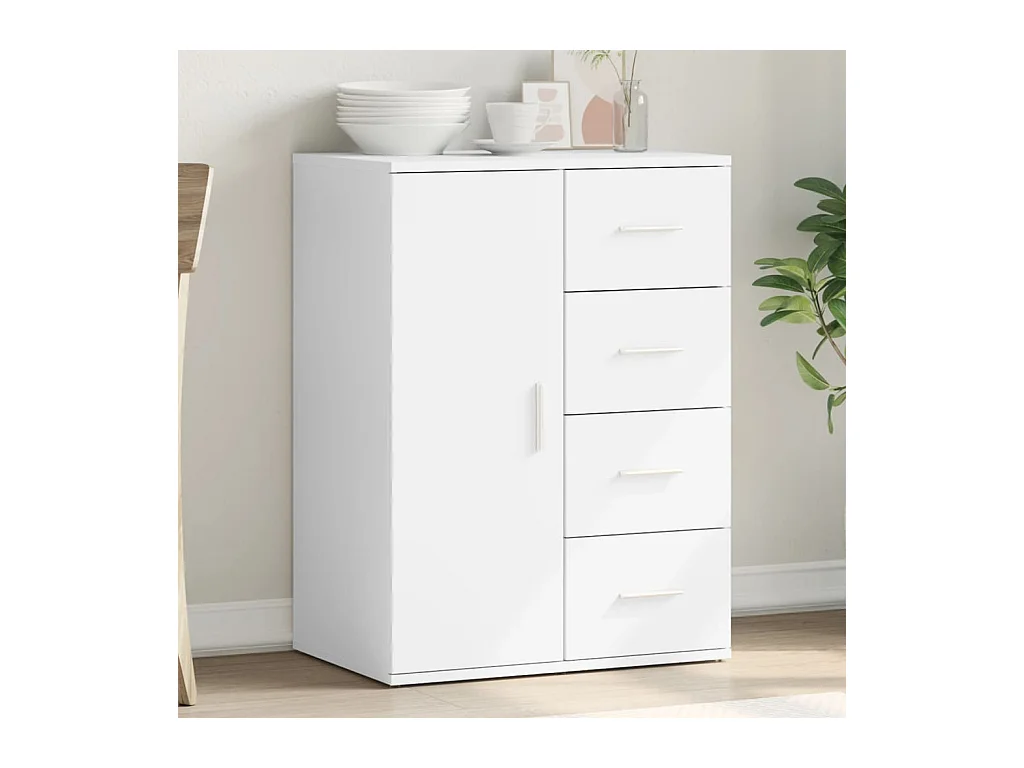 Buffet blanc 59x39x80 bois d'ingénierie