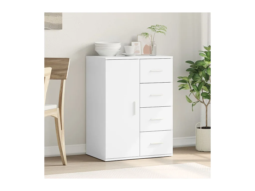 Buffet blanc 59x39x80 bois d'ingénierie