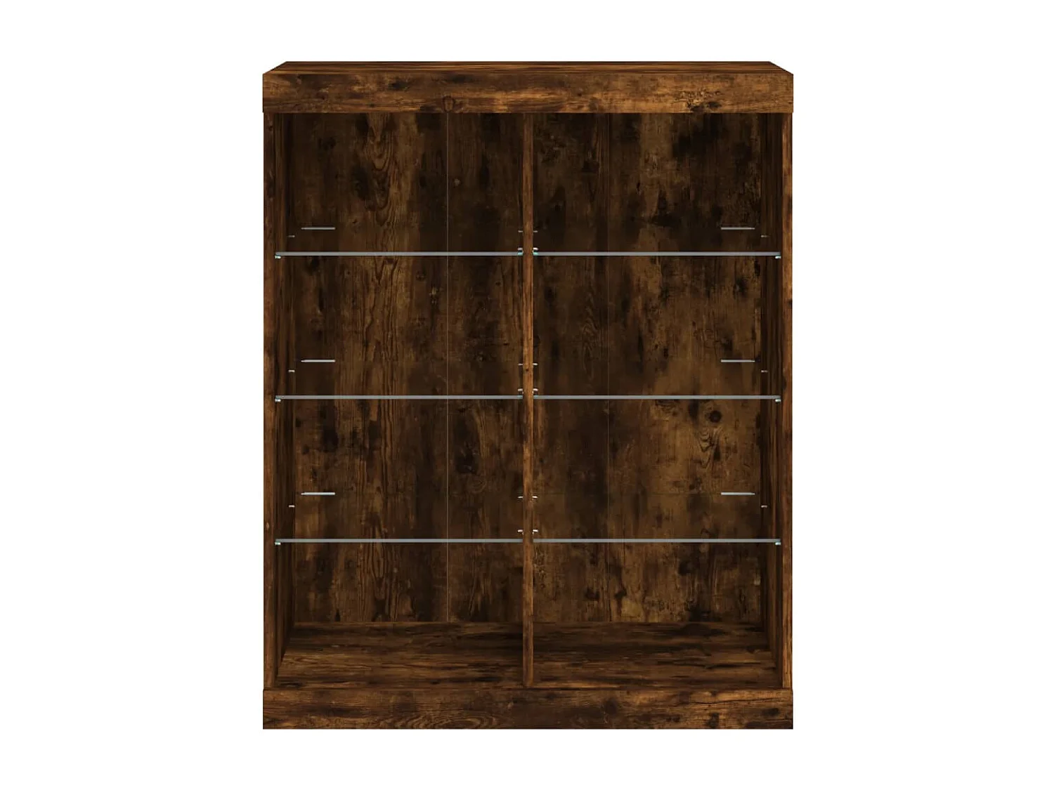 Buffet avec lumières LED chêne fumé 81x37x100