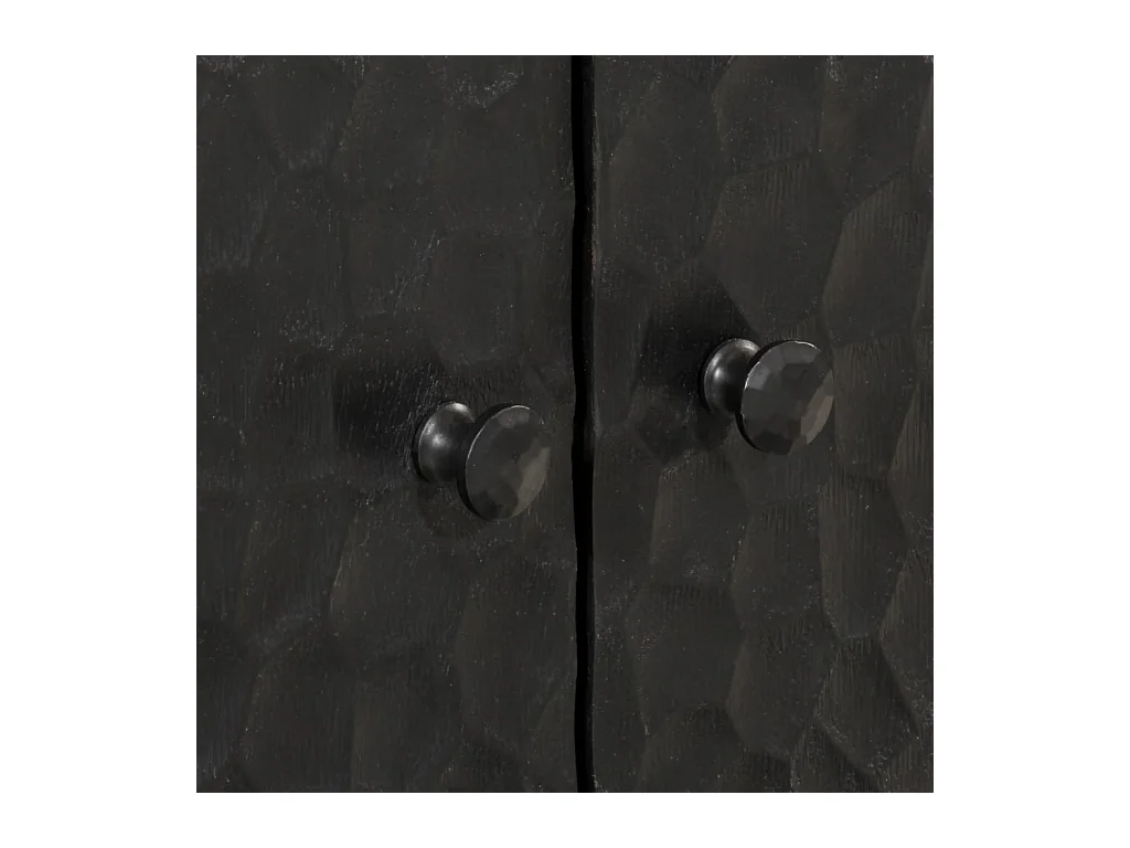 Armoires latérales 3pcs noir 60x33x75 bois massif de manguier