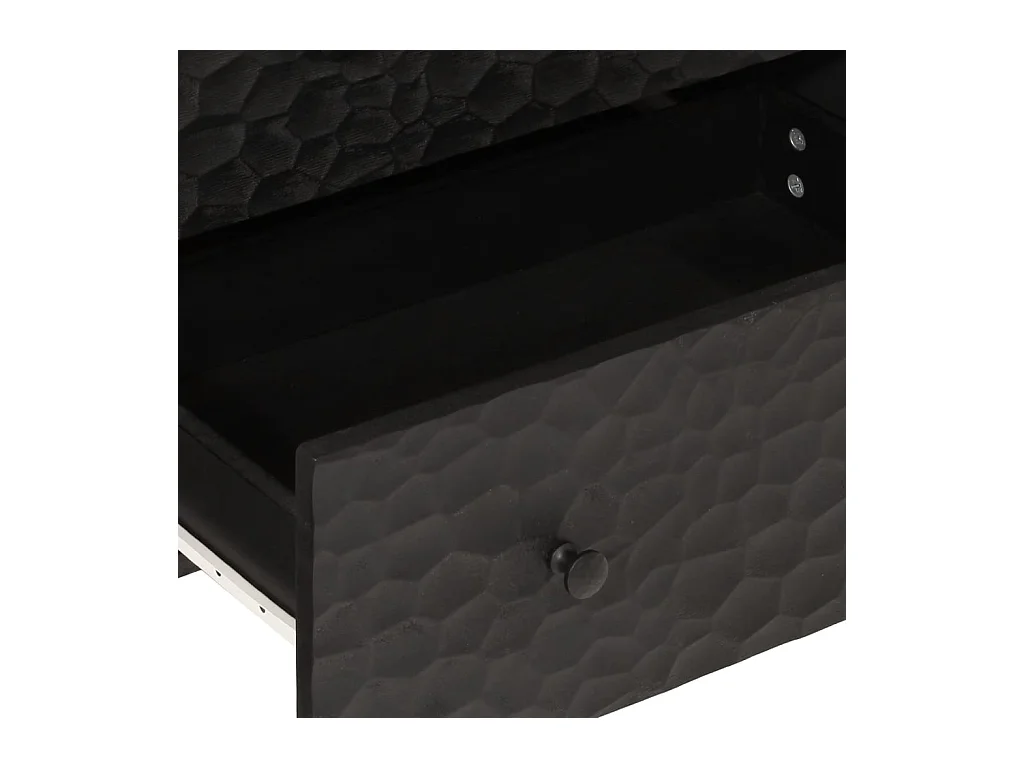 Armoires latérales 3pcs noir 60x33x75 bois massif de manguier