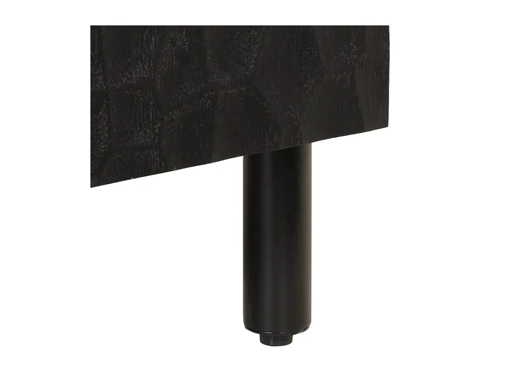 Armoires latérales 3pcs noir 60x33x75 bois massif de manguier