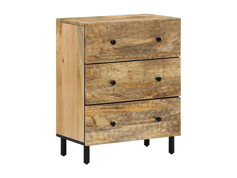 Armoire latérale 60x33x75 bois massif de manguier