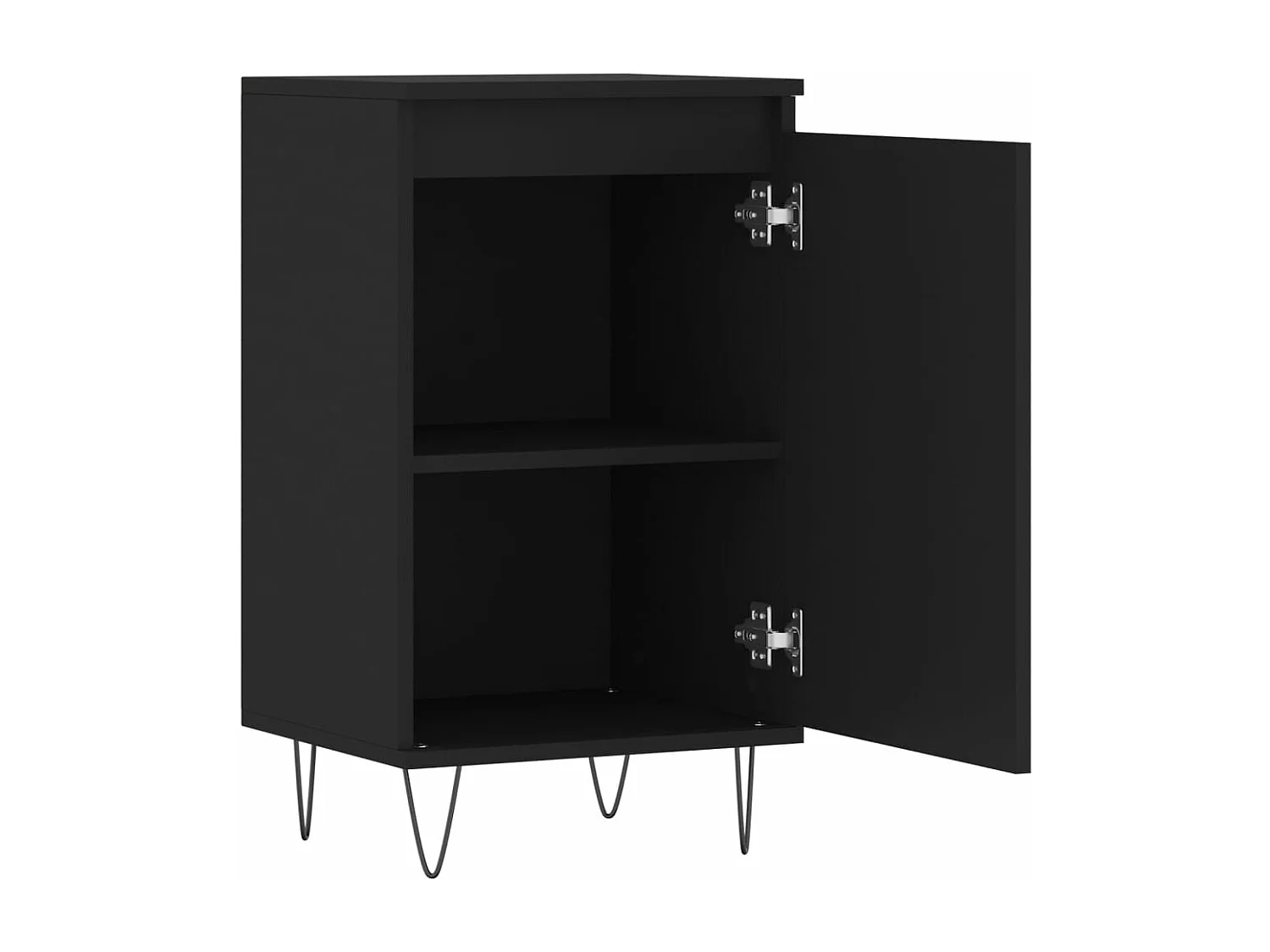 Buffets 2 pcs noir 40x35x70 bois d’ingénierie