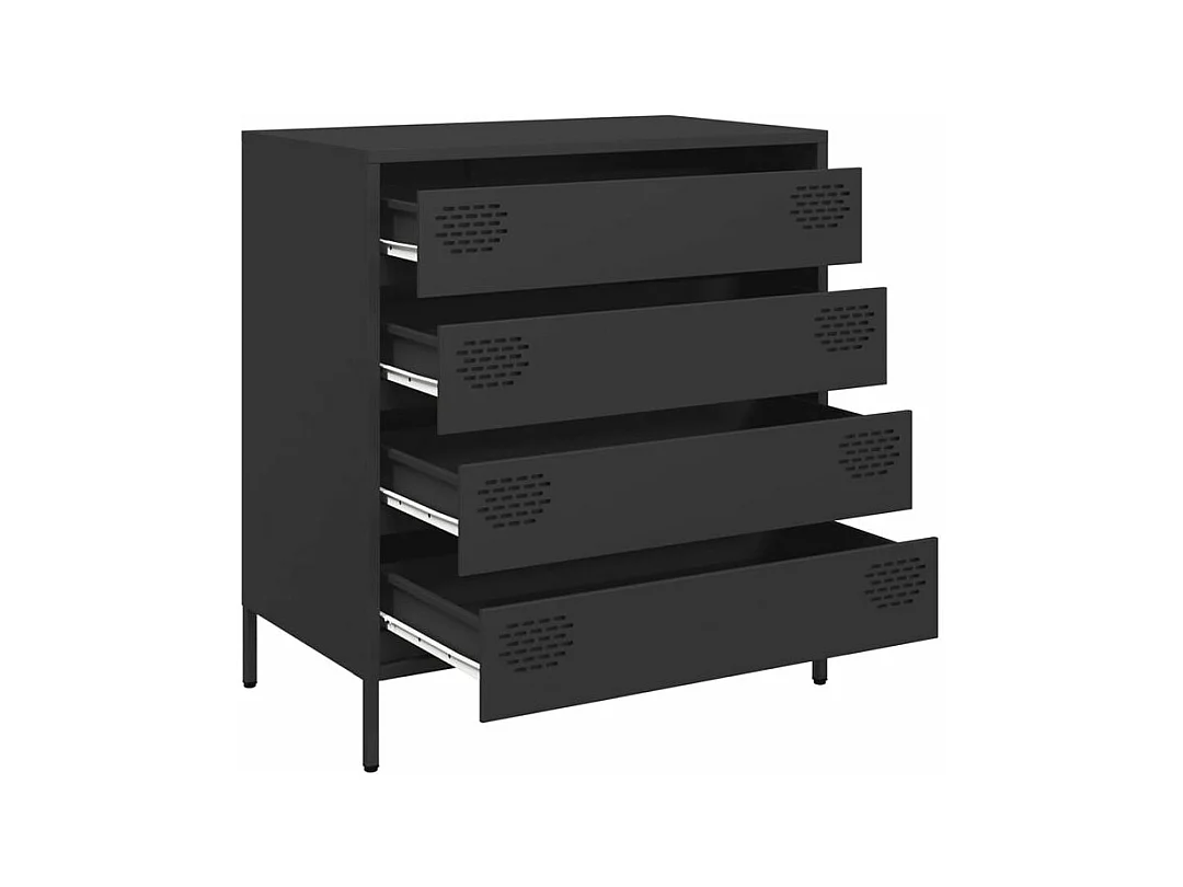 Buffet noir 68x39x73,5 acier laminé à froid