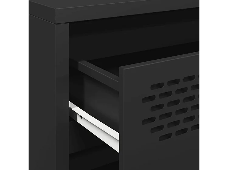 Buffet noir 68x39x73,5 acier laminé à froid