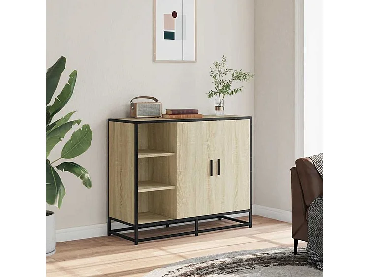 Buffet chêne sonoma 92x35x76 bois d'ingénierie