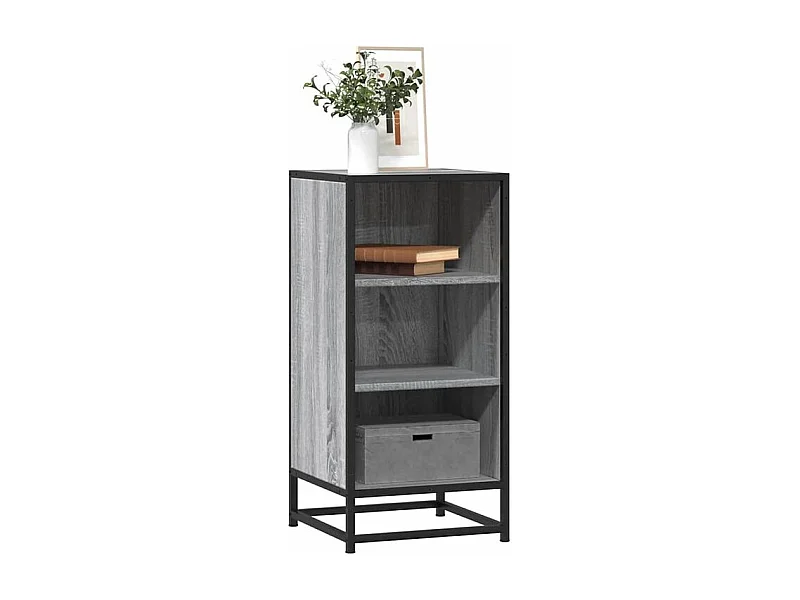 Buffet sonoma gris 35,5x35x76 bois d'ingénierie et métal