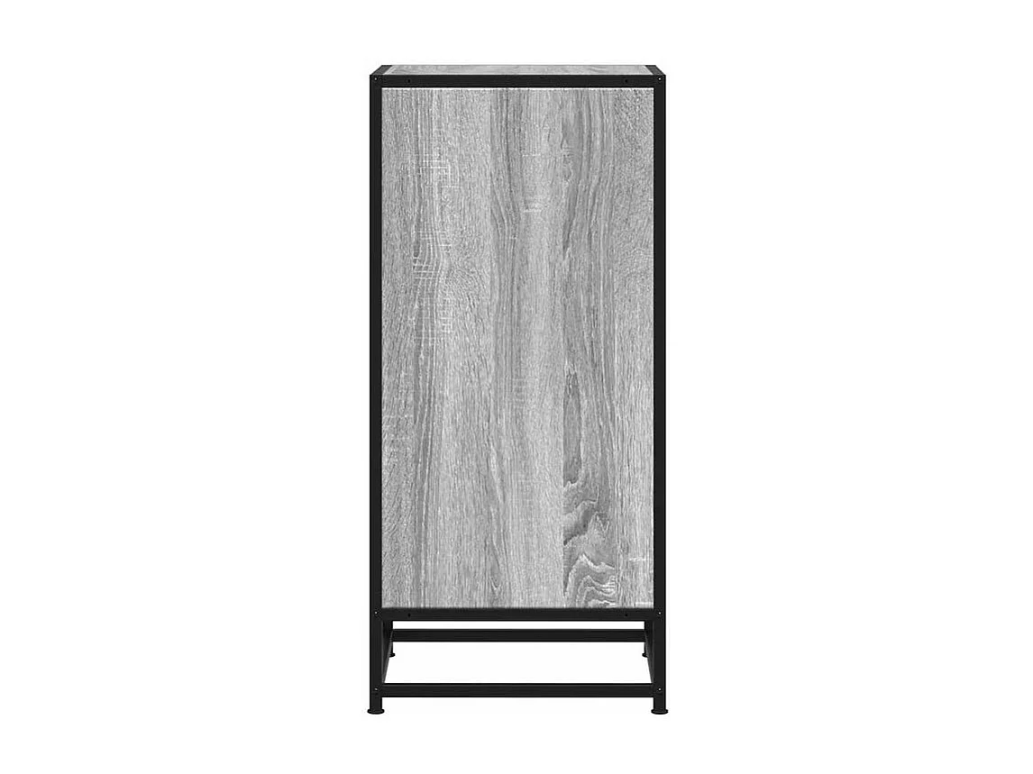 Buffet sonoma gris 35,5x35x76 bois d'ingénierie et métal