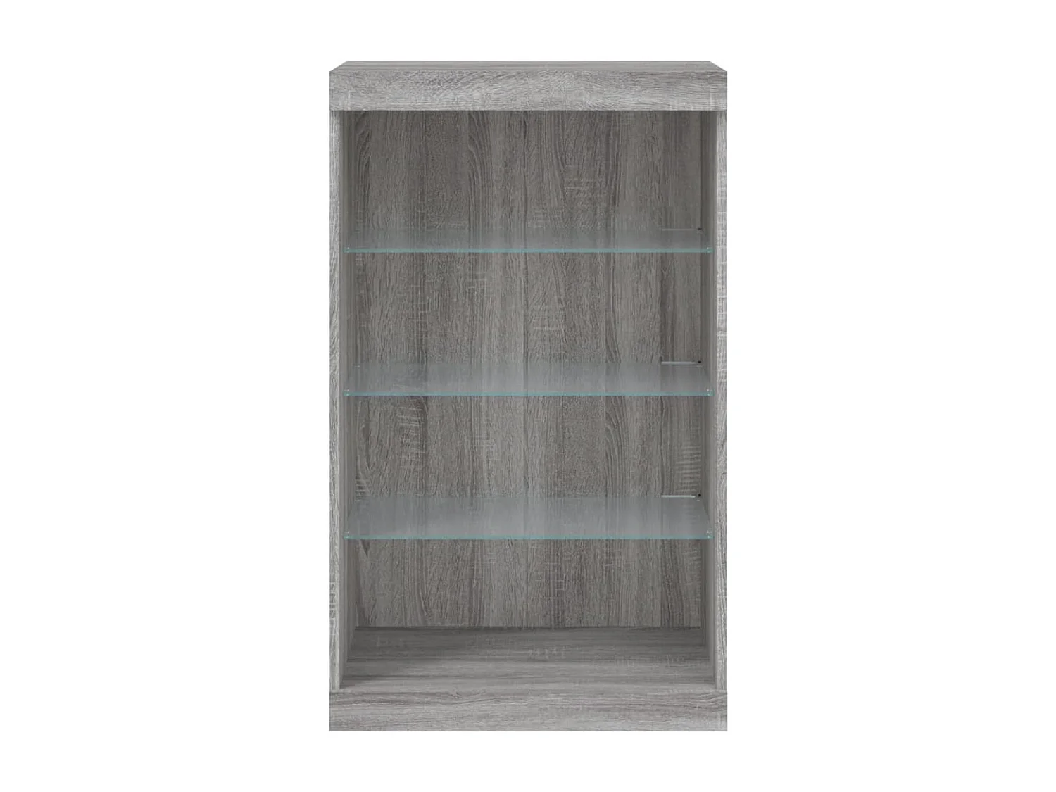 Petit meuble à niches avec éclairage LED - Collection Arizona-Couleur Chêne gris