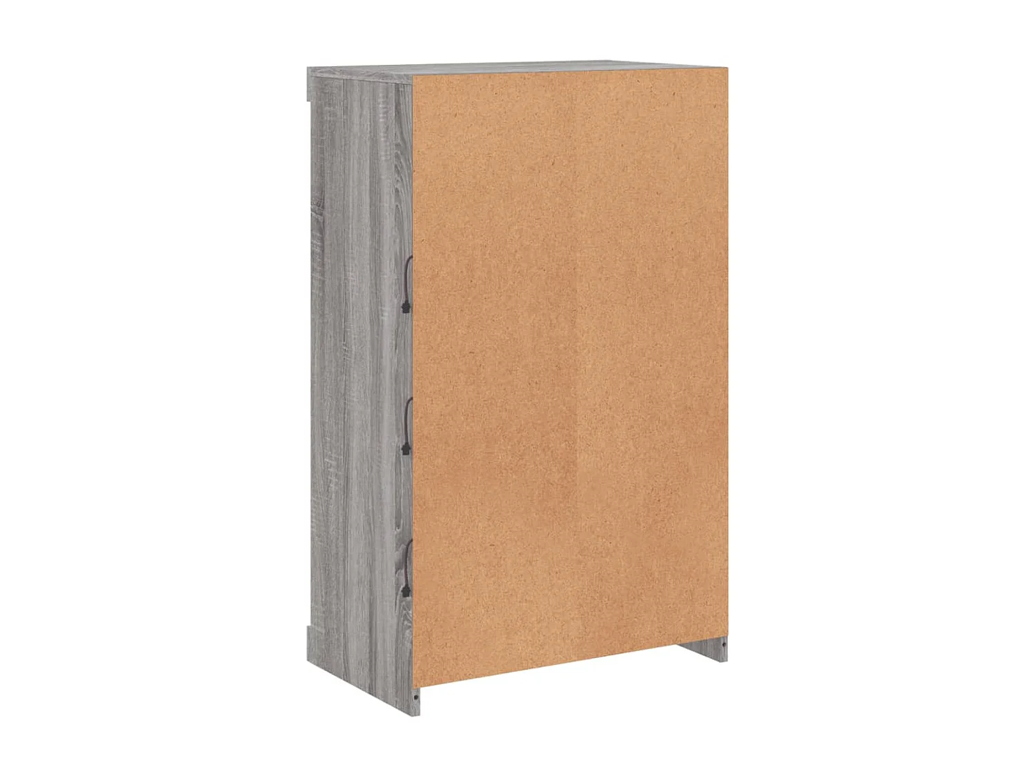 Petit meuble à niches avec éclairage LED - Collection Arizona-Couleur Chêne gris