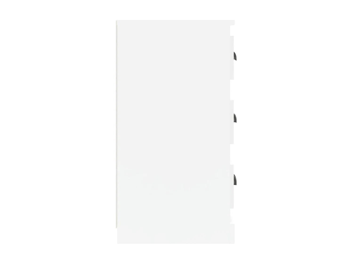 Buffets 2 pcs blanc brillant bois d'ingénierie