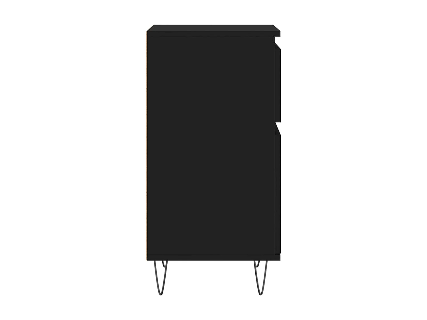 Buffets 2 pcs noir 40x35x70 bois d’ingénierie