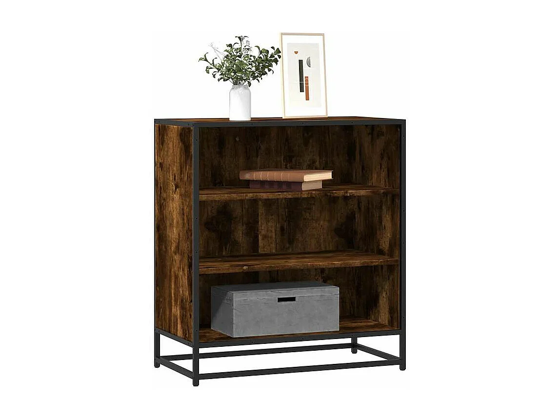 Buffet chêne fumé 68x35x76 bois d'ingénierie et métal