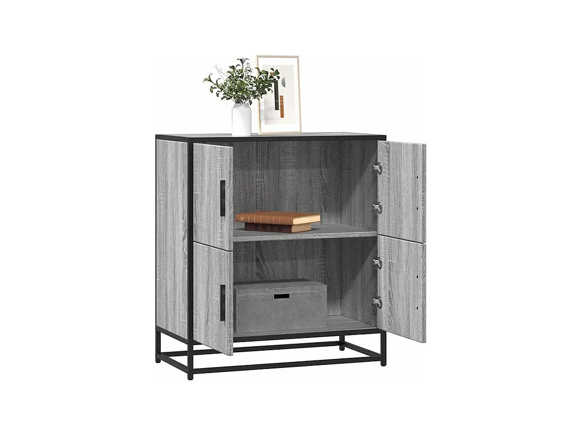 Buffet sonoma gris 68x35x76 bois d'ingénierie