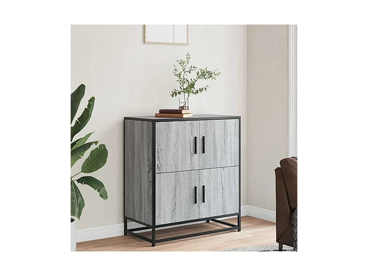 Buffet sonoma gris 68x35x76 bois d'ingénierie