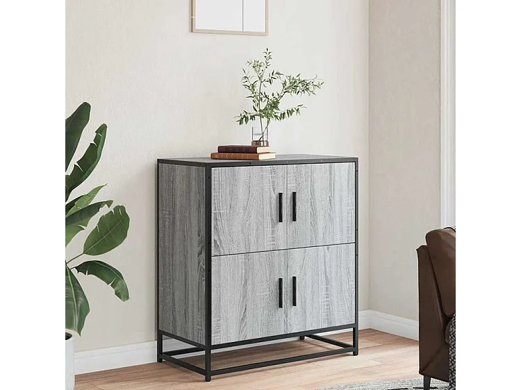 Buffet sonoma gris 68x35x76 bois d'ingénierie