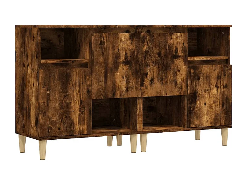 Buffets 2 pcs chêne fumé 60x35x70 bois d'ingénierie