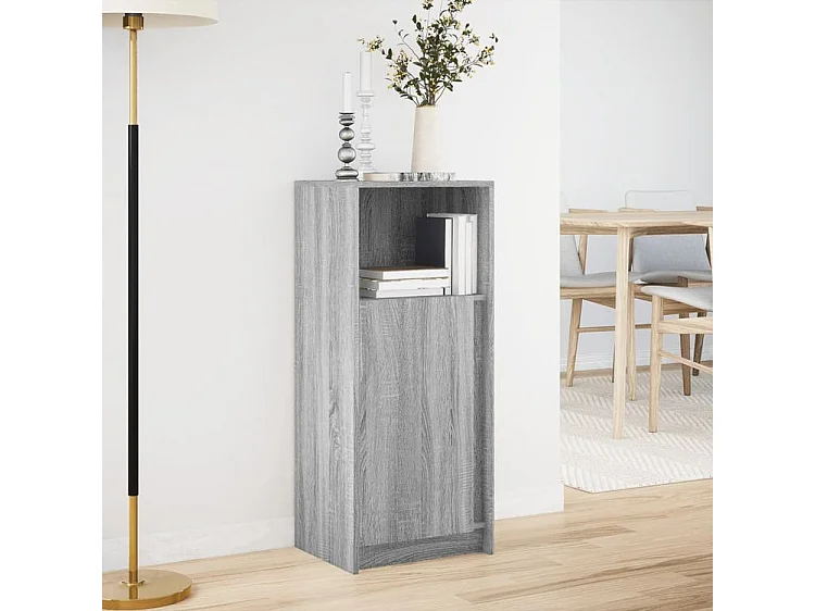 Buffet avec LED sonoma gris 42,5x34x100 bois d'ingénierie