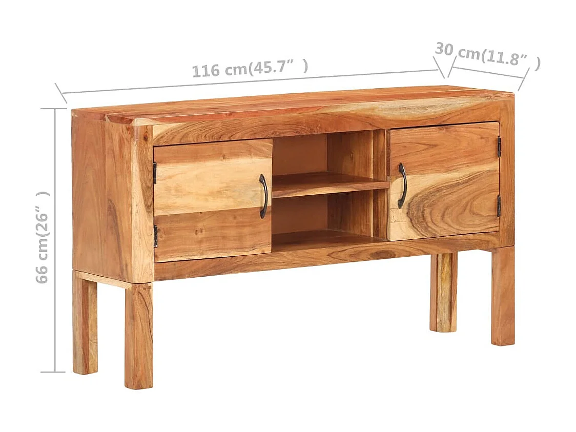 Buffet 116x30x66 Bois d'acacia massif