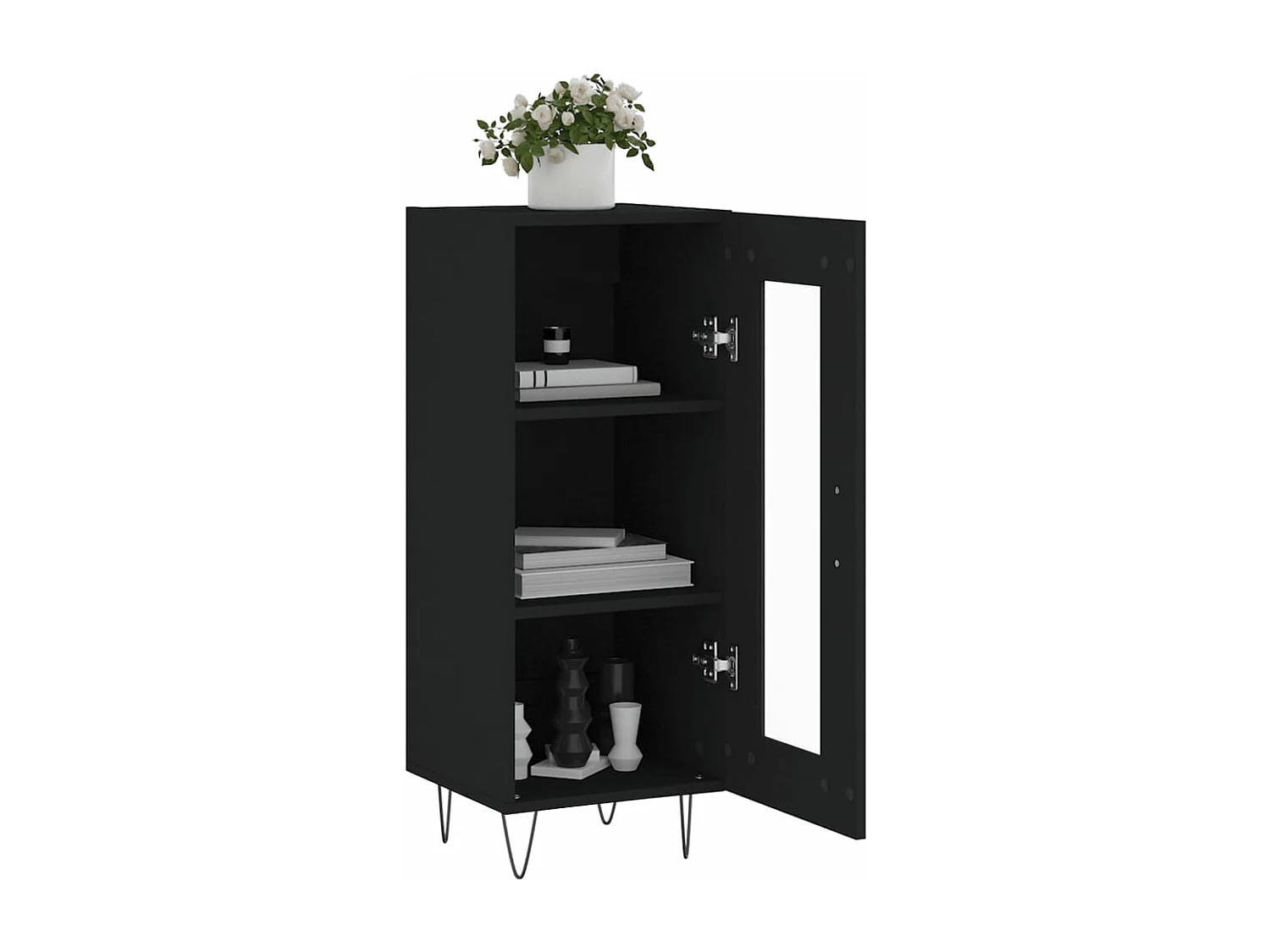 Buffet Noir 34,5x34x90 Bois d'ingénierie