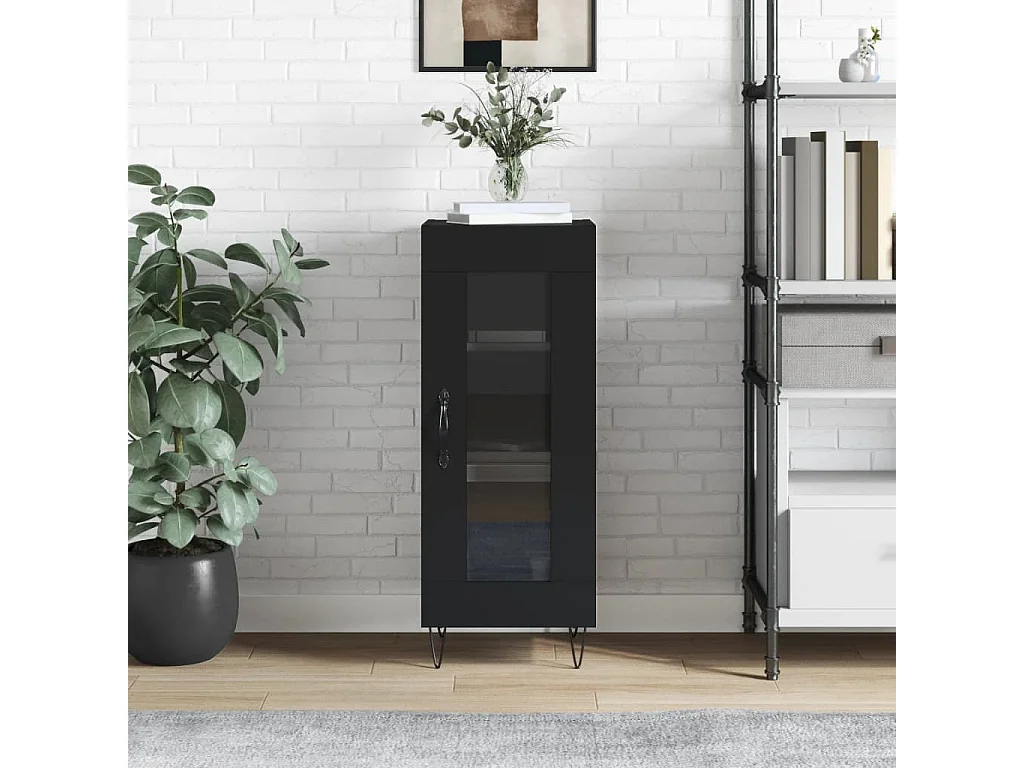 Buffet Noir 34,5x34x90 Bois d'ingénierie